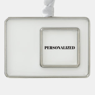 Personalisieren Sie Ihr Eigenes Rahmen-Ornament Silber