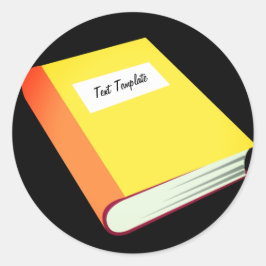 Personalisieren Sie Ihr gelbes Buch Emoji Runder Aufkleber