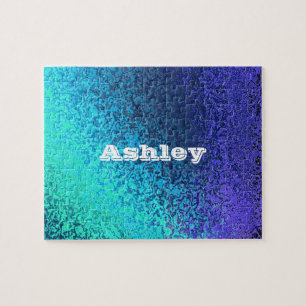 Personalisieren Sie Ihr Namensschild Shades of Blu Puzzle