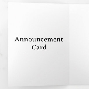 Personalisieren Sie Ihre AVertical 5" x 7" Dreifach Gefaltete Ankündigung