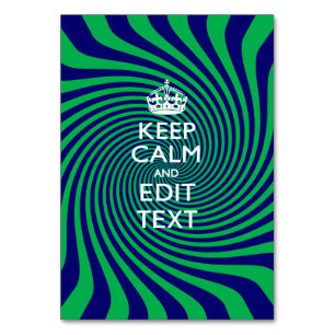 Personalisieren Sie Ihre Behalten Drehung Calm Blu Tischnummer