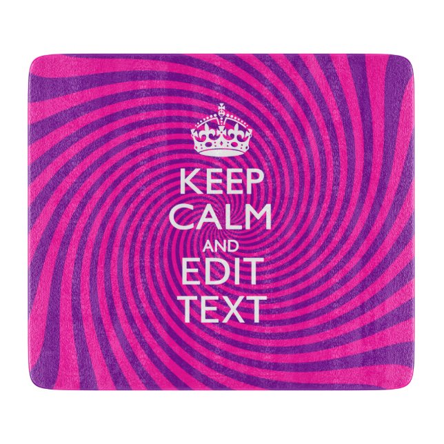 Personalisieren Sie Ihre Behalten Ruhe und Geschen Schneidebrett (Vorderseite)