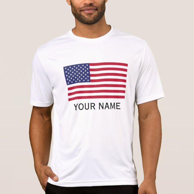 Personalisieren Sie Ihre Daten mit Ihrem Namen USA T-Shirt (Vorderseite)