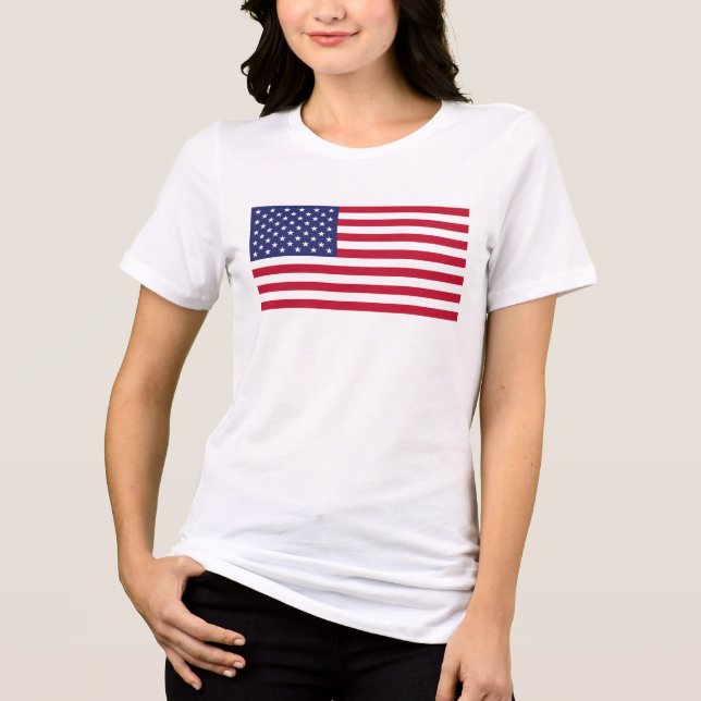 Personalisieren Sie Ihre Daten mit Ihrem Namen USA Tri-Blend Shirt (Vorderseite)