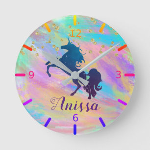 Personalisieren Sie Ihre eigene farbige Einheit Runde Wanduhr