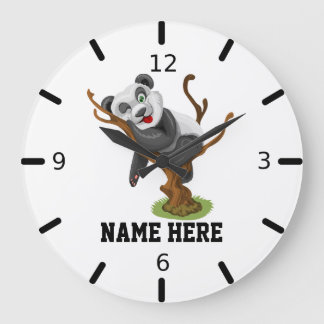 Personalisieren Sie Ihre eigene Niedliche Baby Pan Große Wanduhr