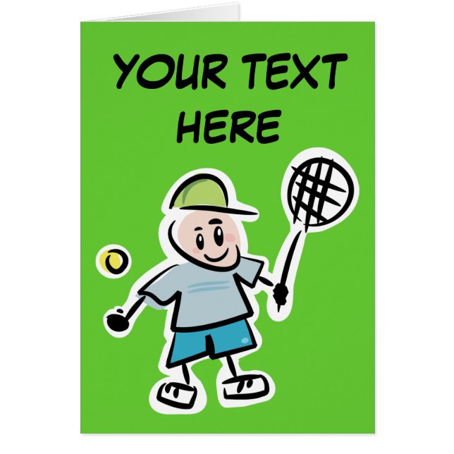 Personalisieren Sie Ihre eigene Tenniskarte (Vorne)