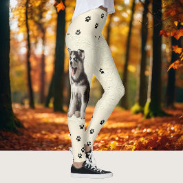 Personalisieren Sie Ihre Hunde Foto Leggings