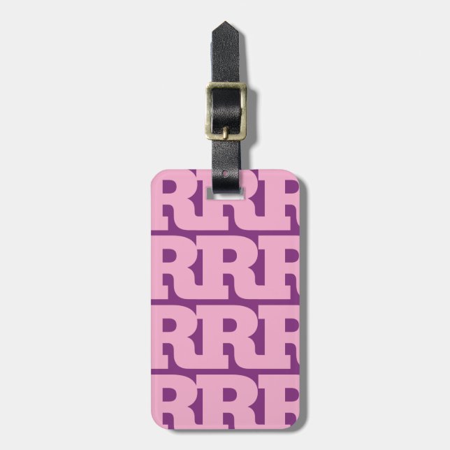 Personalisieren Sie Ihren Brief, Fettes Monogramm- Gepäckanhänger (Vorderseite vertikal)