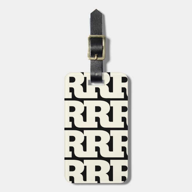 Personalisieren Sie Ihren Brief, Fettes Monogramm- Gepäckanhänger (Vorderseite vertikal)