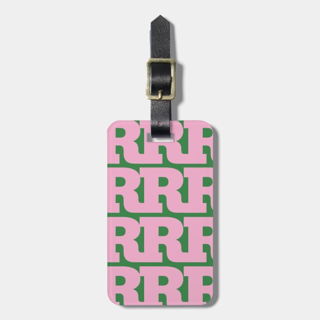 Personalisieren Sie Ihren Brief, Fettes Monogramm- Gepäckanhänger (Vorderseite vertikal)