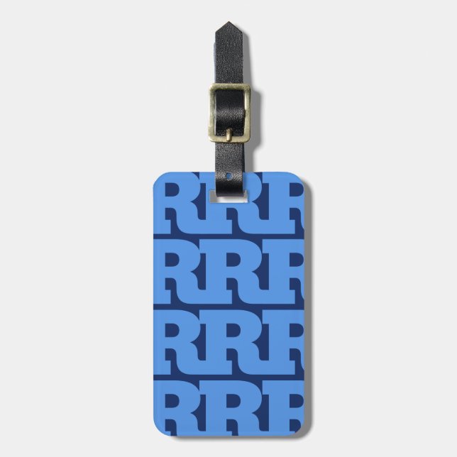 Personalisieren Sie Ihren Brief, Fettes Monogramm- Gepäckanhänger (Vorderseite vertikal)