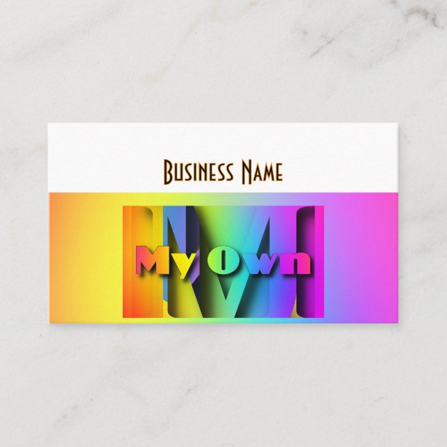 Personalisieren Sie Ihren eigenen Regenbogen Visitenkarte (Vorderseite)
