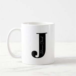 Personalisieren Sie Ihren Namen mit Letter J Kaffeetasse