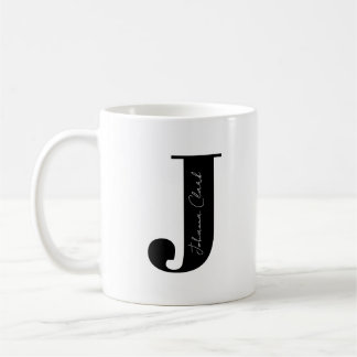 Personalisieren Sie Ihren Namen mit Letter J Kaffeetasse
