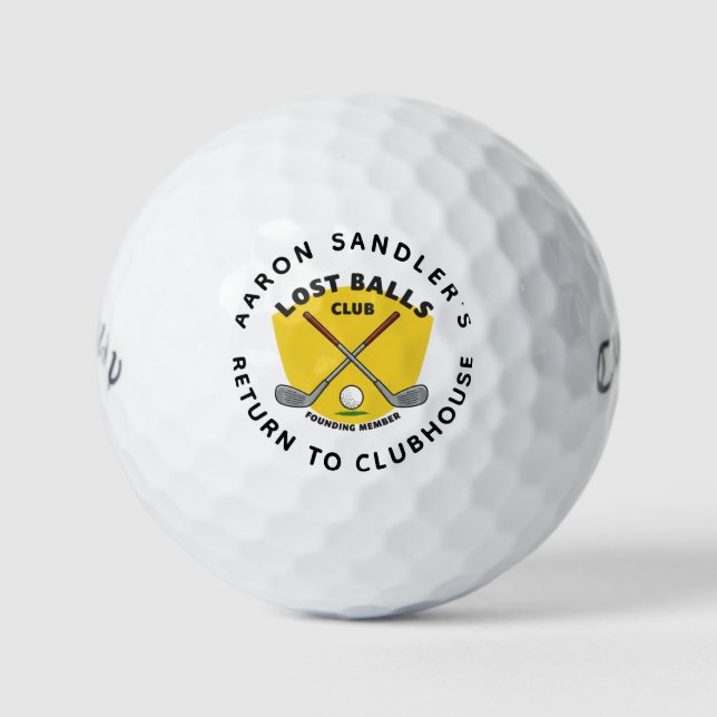 Personalisieren Sie Ihren Namen verloren Balls Clu Golfball (Vorderseite)