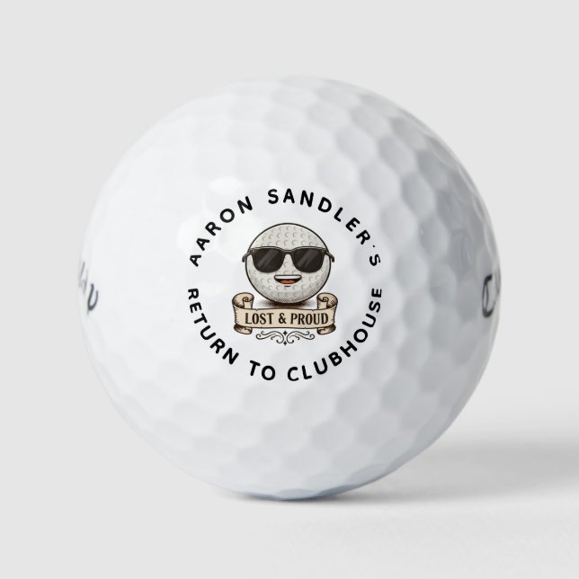 Personalisieren Sie Ihren Namen verloren & Proud B Golfball (Vorderseite)