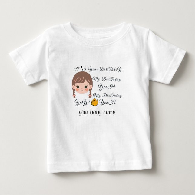 Personalisieren Sie iTS für Ihr BirThdaY Baby T-shirt (Vorderseite)
