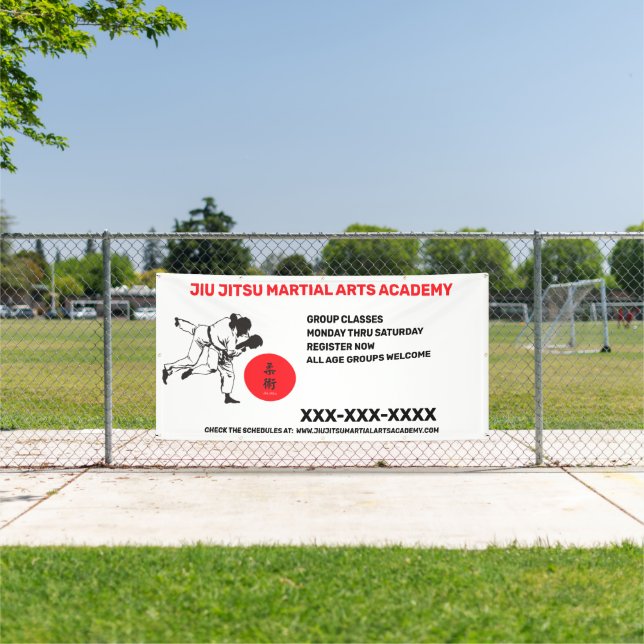 Personalisieren Sie Jiu Jitsu Martial Arts School  Banner (Insitu)