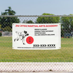 Personalisieren Sie Jiu Jitsu Martial Arts School Banner