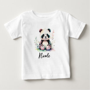 Personalisieren Sie Kinder Kleinkind Panda Bär Baby T-shirt