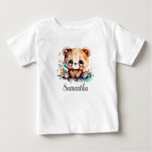 Personalisieren Sie Kinderzimmer Kids Room Bear Cu Baby T-shirt