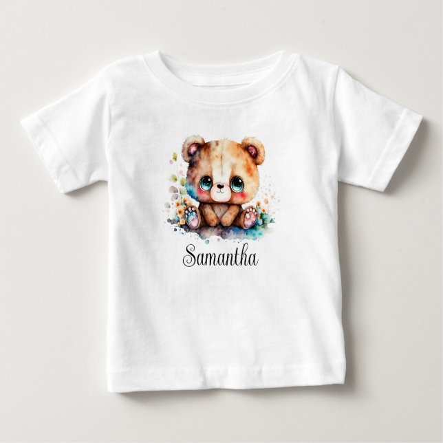 Personalisieren Sie Kinderzimmer Kids Room Bear Cu Baby T-shirt (Vorderseite)