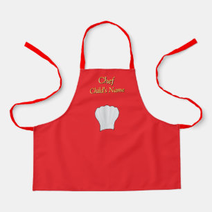 Personalisieren Sie Koch Kids Red Craft Schürze