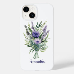 Personalisieren Sie Lavender Purple Flowers Eukaly Case-Mate iPhone 14 Hülle