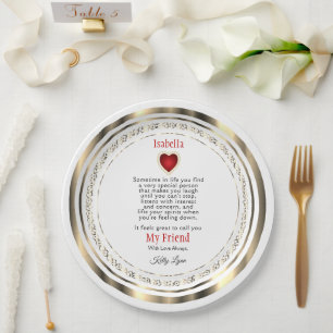 Personalisieren Sie Leckerei Plate - Freunde, Fami Pappteller