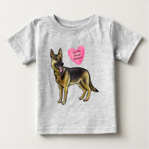 Personalisieren Sie Liebe meinen deutschen Schäfer Baby T-shirt
