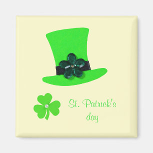 Personalisieren Sie Light Green Hut für St. Patric Magnet
