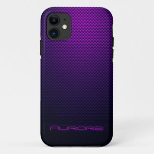 Personalisieren Sie Lila gemusterte Russ-Faser Case-Mate iPhone Hülle