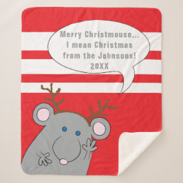 Personalisieren Sie "Merry Christmouse Blanket/Med Sherpadecke