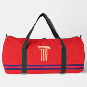 Personalisieren Sie mit Ihrem anfänglichen Roten S Duffle Bag