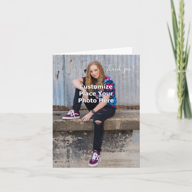 Personalisieren Sie mit Ihrem Foto mithilfe der Ka Dankeskarte (Vorderseite)