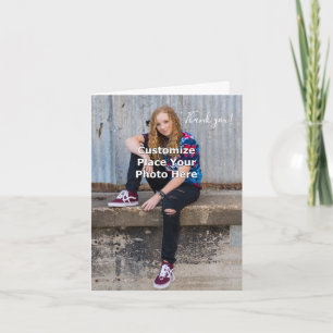 Personalisieren Sie mit Ihrem Foto mithilfe der Ka Dankeskarte