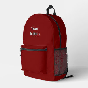 Personalisieren Sie mit Ihren Initialen Dk Rot Bedruckter Rucksack
