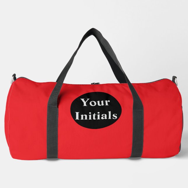 Personalisieren Sie mit Ihren Initialen Rot  Duffle Bag (Vorderseite)