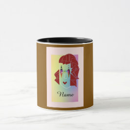 Personalisieren Sie Mocha Brown Glare Fun Tasse