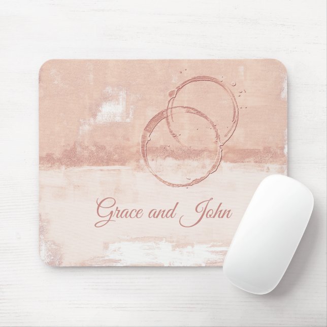 Personalisieren Sie moderne Art Style Soft Pink Pe Mousepad (Mit Mouse)