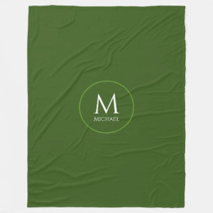 Personalisieren Sie Monogram Initial Template Fore Fleecedecke