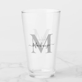 Personalisieren Sie Monogramm Anfangsname Trinken Glas