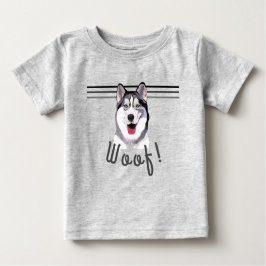 Personalisieren Sie Nachrichten Siberian Husky Bab Baby T-shirt