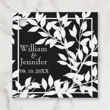 Personalisieren Sie Name, Datum Elegante Schwarz-W