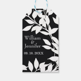 Personalisieren Sie Name, Datum Stilvoll Schwarz u Geschenkanhänger