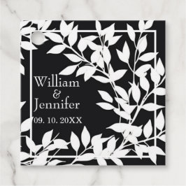 Personalisieren Sie Name, Datum Stilvoll Schwarz u Geschenkanhänger