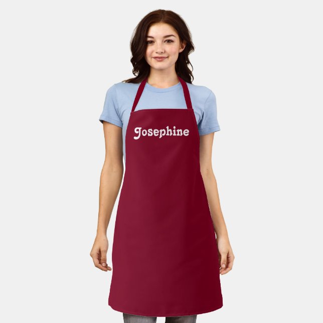 Personalisieren Sie NAME monogram burgundy Schürze (Getragen)