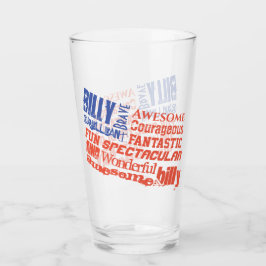 Personalisieren Sie Name Positive Affirmative USA- Glas