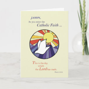 Personalisieren Sie Name, RCIA-Taube-Kreis auf Gel Karte